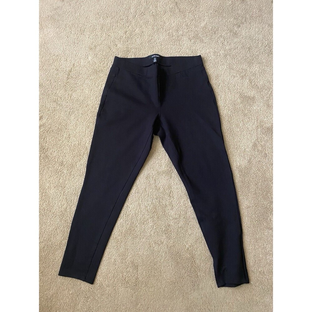 Ellen Tracy Slim Fit Ankle Pants Office Wear Black Size L